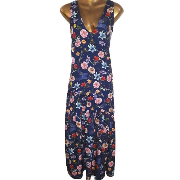 Borgo De Nor Sz 10 THE LOLA Floral Luxe Brand Midi Dress - Picture 12 of 12
